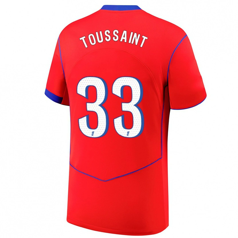 Danxen Herren Océane Toussaint #33 Rot Blau Weiß Ausweichtrikot Trikot 2025/26 T-Shirt Schweiz