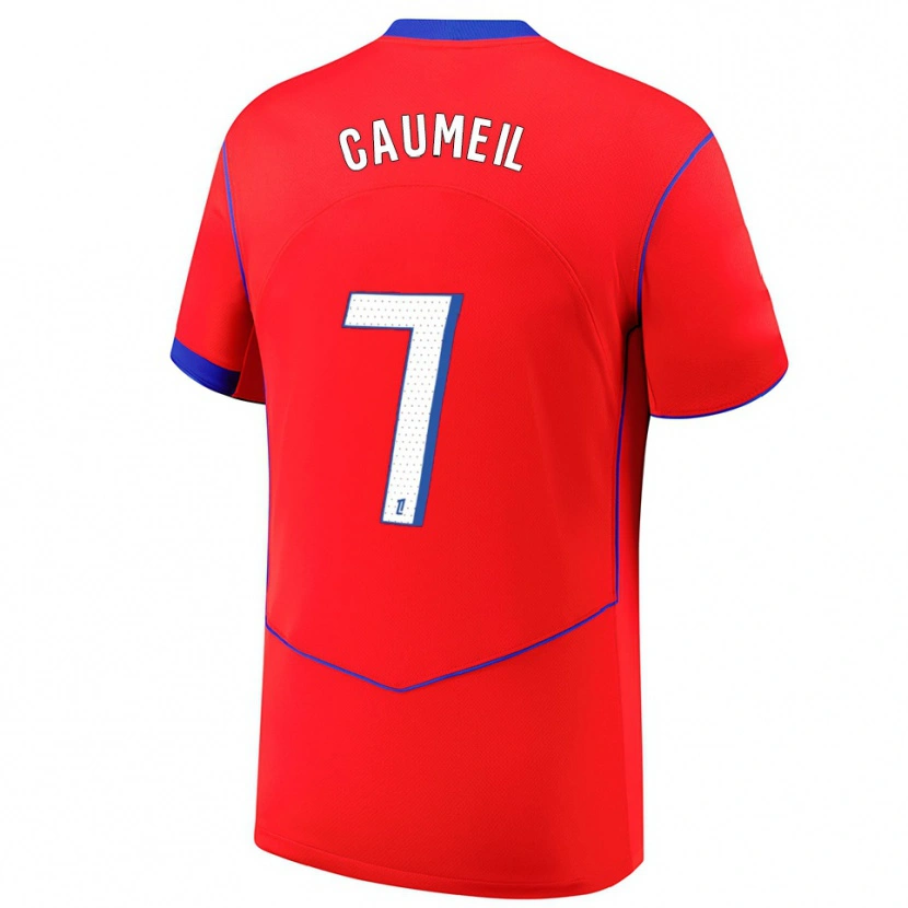 Danxen Herren Paul Caumeil #7 Rot Blau Weiß Ausweichtrikot Trikot 2025/26 T-Shirt Schweiz
