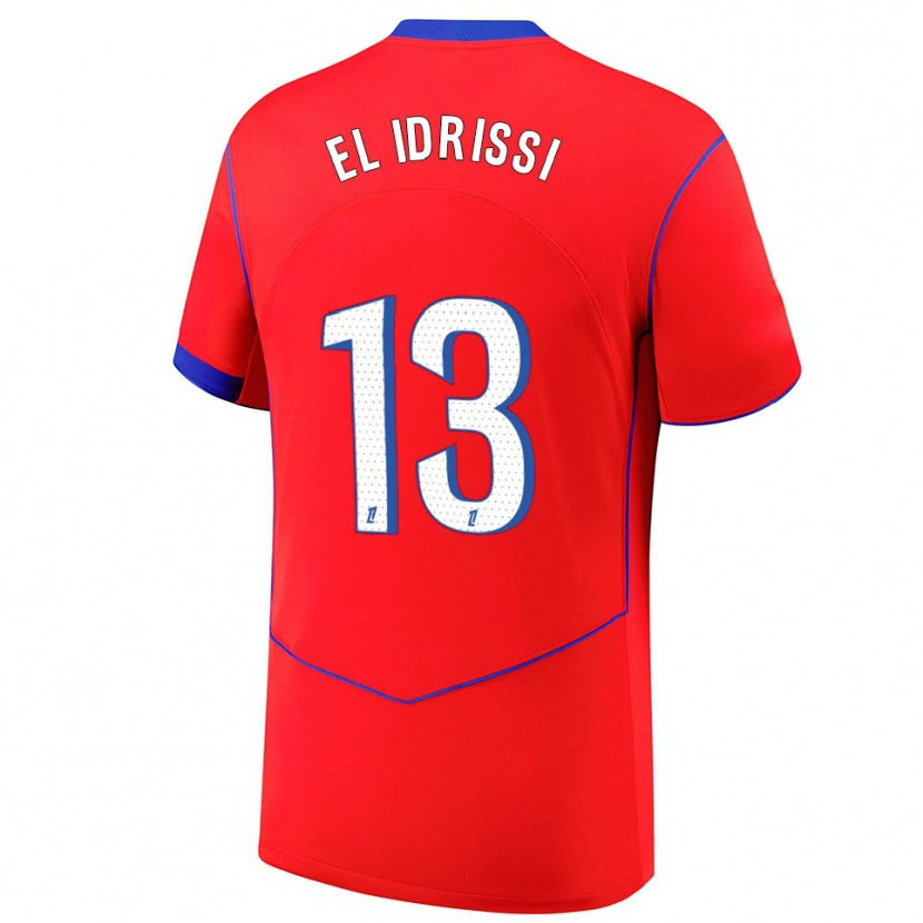 Danxen Herren Mohamed-Amine El Idrissi #13 Rot Blau Weiß Ausweichtrikot Trikot 2025/26 T-Shirt Schweiz