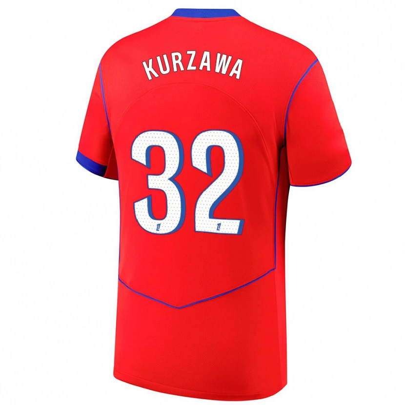 Danxen Herren Layvin Kurzawa #32 Rot Blau Weiß Ausweichtrikot Trikot 2025/26 T-Shirt Schweiz