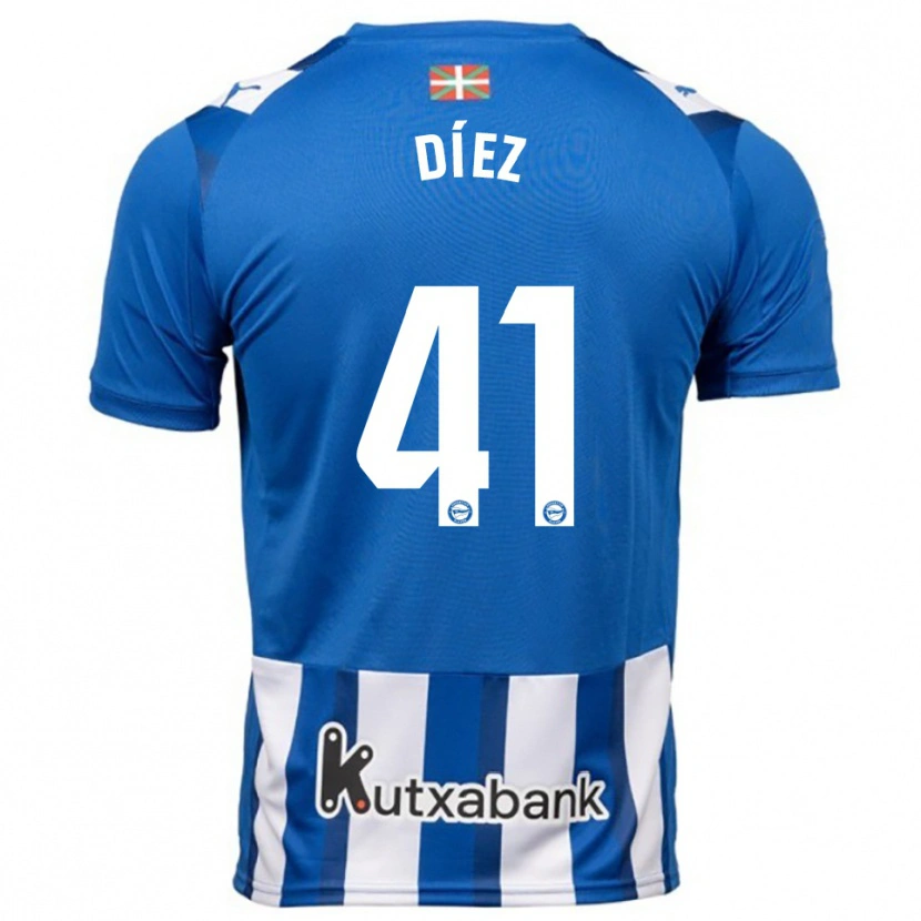 Danxen Damen Victor Díez #41 Blau Weiß Heimtrikot Trikot 2025/26 T-Shirt Schweiz