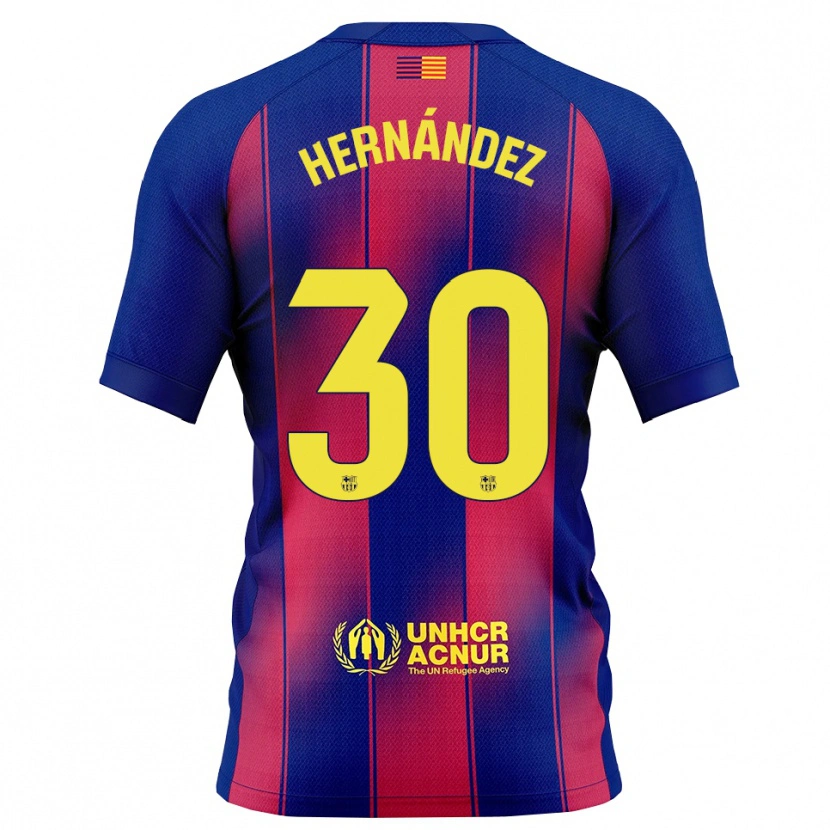 Danxen Damen Juan Hernández #30 Blau Rot Heimtrikot Trikot 2025/26 T-Shirt Schweiz
