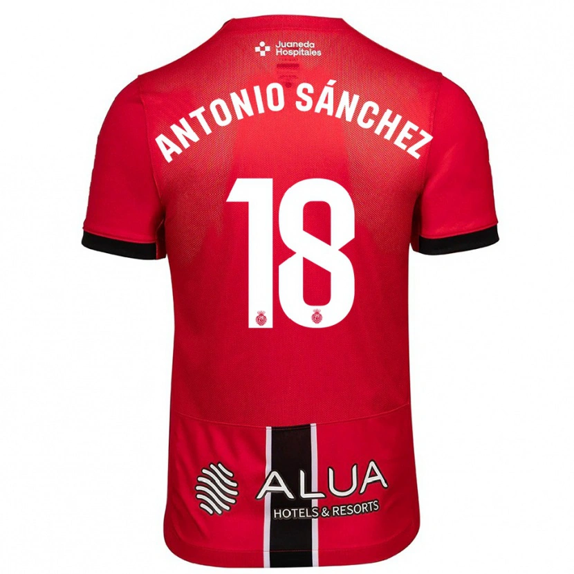 Danxen Damen Antonio Sánchez #18 Rot Schwarz Heimtrikot Trikot 2025/26 T-Shirt Schweiz