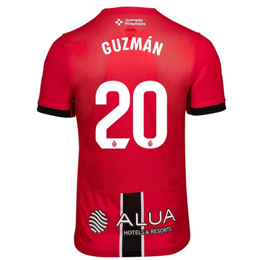 Danxen Damen Samuel Guzmán #20 Rot Schwarz Heimtrikot Trikot 2025/26 T-Shirt Schweiz