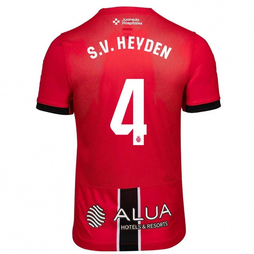 Danxen Damen Siebe Van Der Heyden #4 Rot Schwarz Heimtrikot Trikot 2025/26 T-Shirt Schweiz