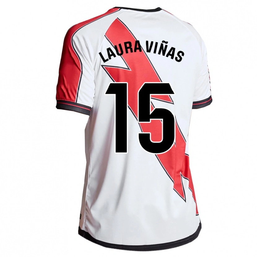 Danxen Damen Laura Viñas Herrera #15 Weiß Rot Heimtrikot Trikot 2025/26 T-Shirt Schweiz