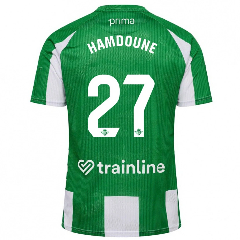 Danxen Damen Mohamed Hamdoune #27 Grün Weiß Heimtrikot Trikot 2025/26 T-Shirt Schweiz