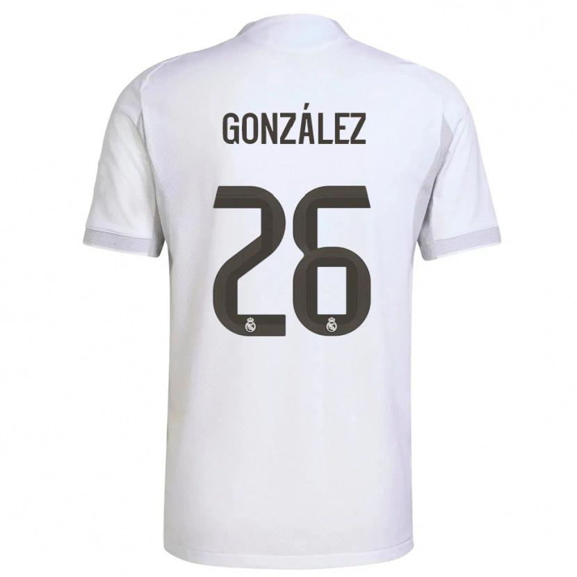 Danxen Damen Fran González #26 Weiß Gelb Heimtrikot Trikot 2025/26 T-Shirt Schweiz