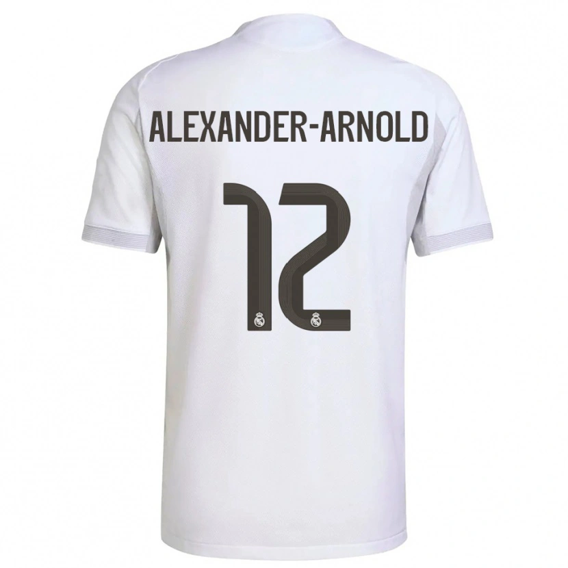 Danxen Damen Trent Alexander-Arnold #12 Weiß Gelb Heimtrikot Trikot 2025/26 T-Shirt Schweiz