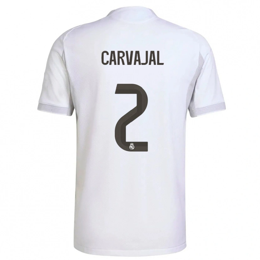Danxen Damen Daniel Carvajal #2 Weiß Gelb Heimtrikot Trikot 2025/26 T-Shirt Schweiz
