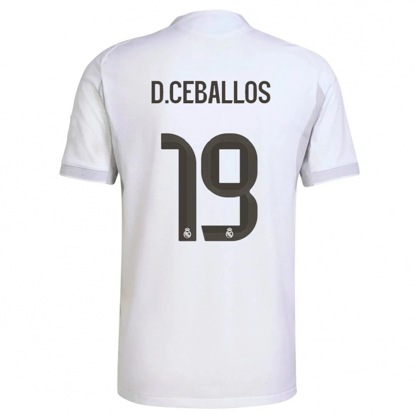 Danxen Damen Dani Ceballos #19 Weiß Gelb Heimtrikot Trikot 2025/26 T-Shirt Schweiz