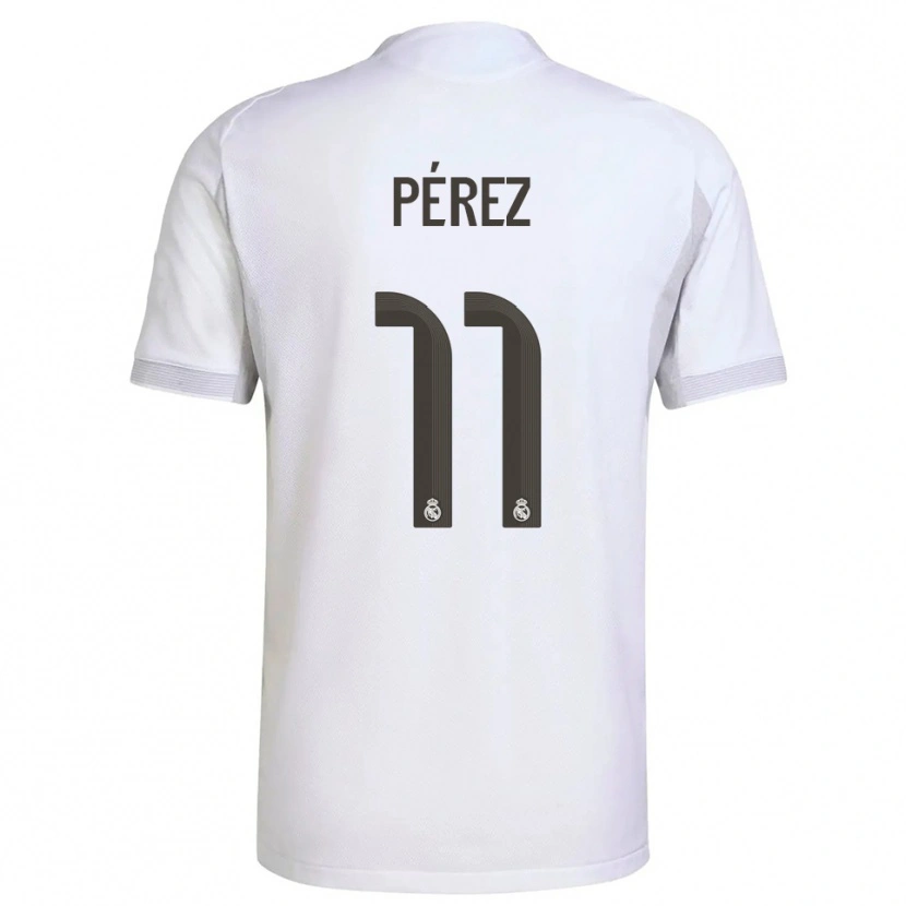 Danxen Damen Adrián Pérez #11 Weiß Gelb Heimtrikot Trikot 2025/26 T-Shirt Schweiz