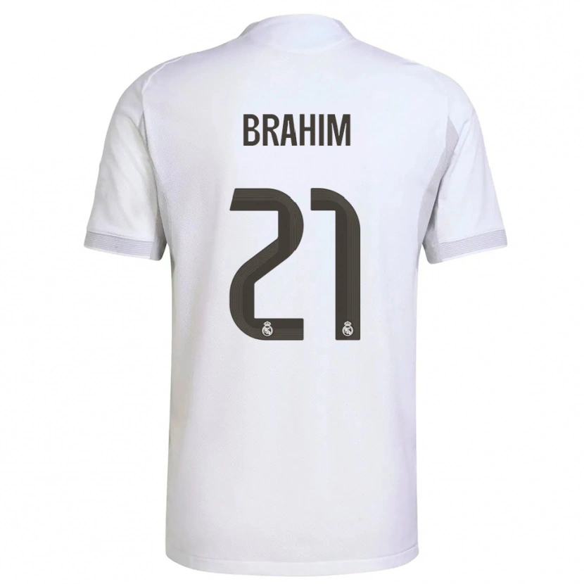 Danxen Damen Brahim Díaz #21 Weiß Gelb Heimtrikot Trikot 2025/26 T-Shirt Schweiz