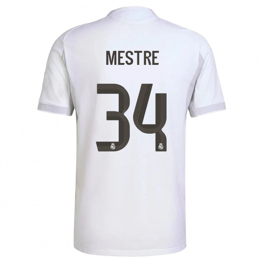 Danxen Damen Sergio Mestre #34 Weiß Gelb Heimtrikot Trikot 2025/26 T-Shirt Schweiz