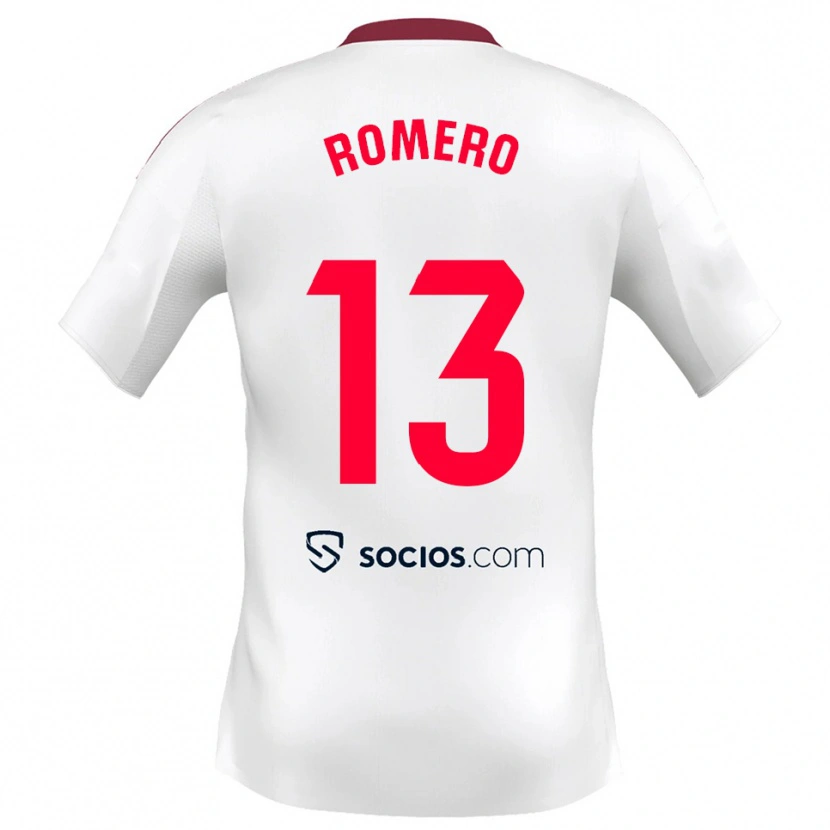 Danxen Damen Rafael Romero #13 Weiß Rot Heimtrikot Trikot 2025/26 T-Shirt Schweiz