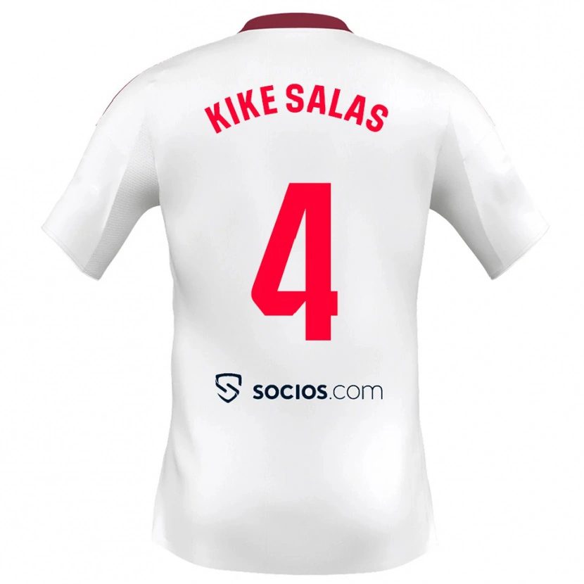 Danxen Damen Kike Salas #4 Weiß Rot Heimtrikot Trikot 2025/26 T-Shirt Schweiz