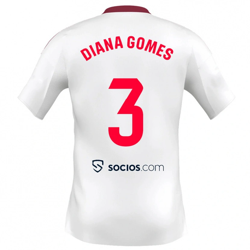 Danxen Damen Diana Catarina Ribeiro Gomes #3 Weiß Rot Heimtrikot Trikot 2025/26 T-Shirt Schweiz