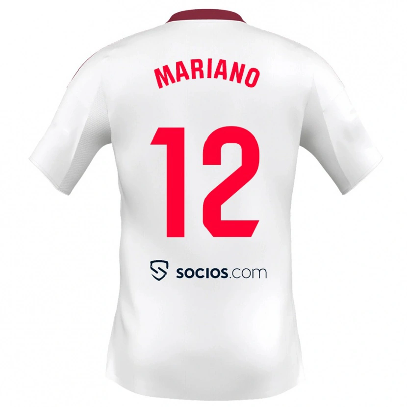 Danxen Damen Mariano Diaz #12 Weiß Rot Heimtrikot Trikot 2025/26 T-Shirt Schweiz