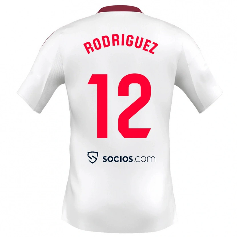 Danxen Damen Lucía María Rodríguez Herrero #12 Weiß Rot Heimtrikot Trikot 2025/26 T-Shirt Schweiz