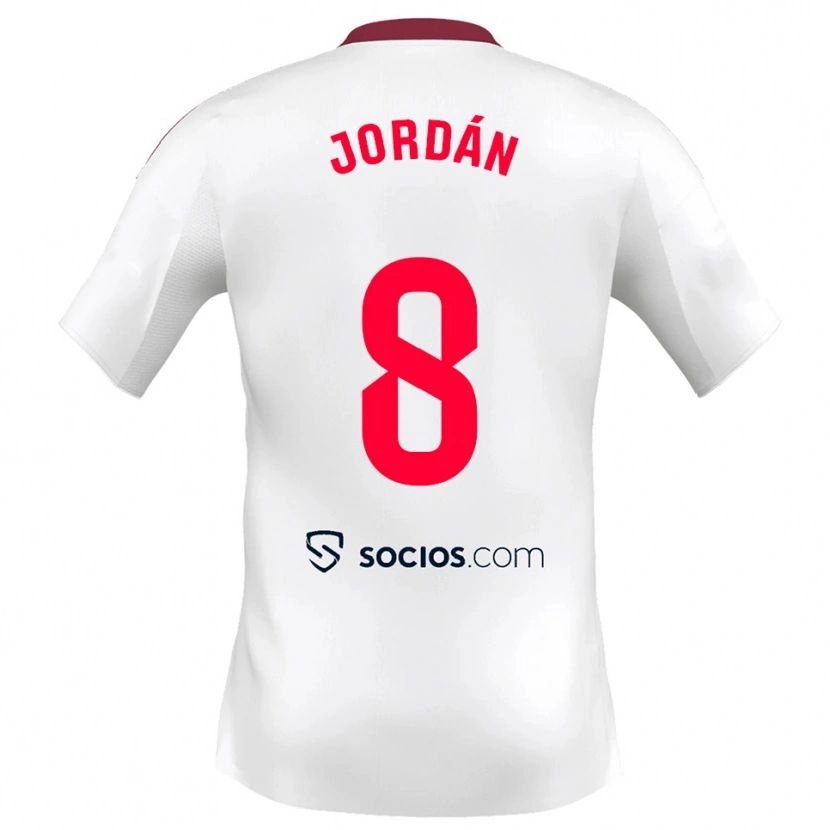 Danxen Damen Joan Jordán #8 Weiß Rot Heimtrikot Trikot 2025/26 T-Shirt Schweiz
