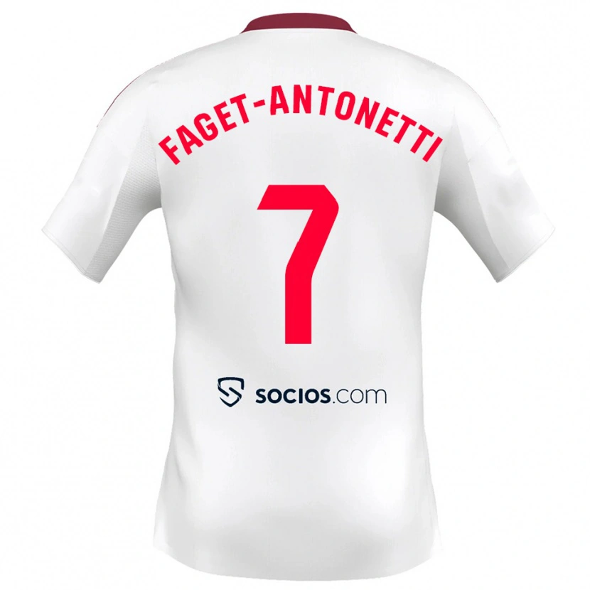 Danxen Damen Roméo Faget-Antonetti #7 Weiß Rot Heimtrikot Trikot 2025/26 T-Shirt Schweiz