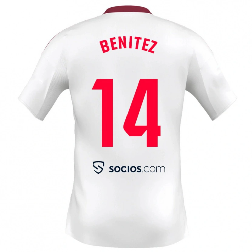 Danxen Damen Emilio Benítez #14 Weiß Rot Heimtrikot Trikot 2025/26 T-Shirt Schweiz