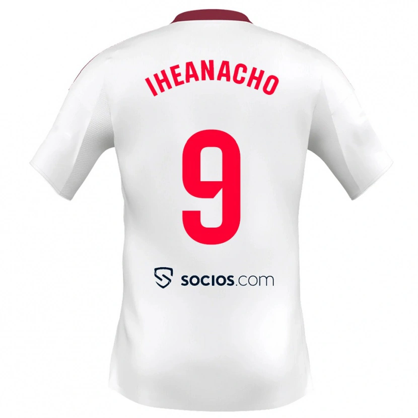 Danxen Damen Kelechi Iheanacho #9 Weiß Rot Heimtrikot Trikot 2025/26 T-Shirt Schweiz