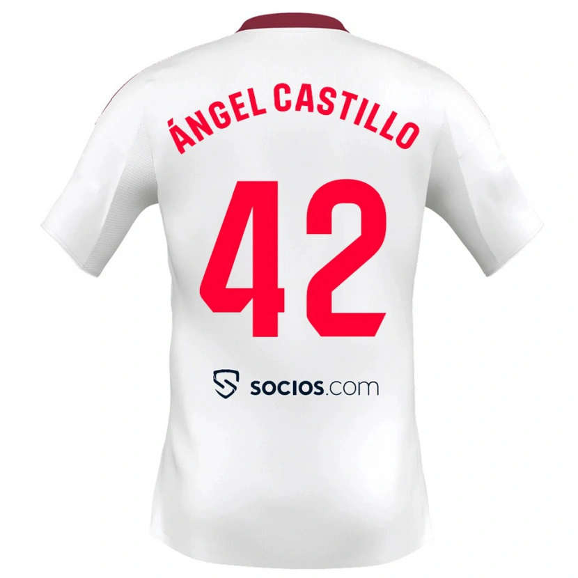 Danxen Damen Manuel Ángel Castillo #42 Weiß Rot Heimtrikot Trikot 2025/26 T-Shirt Schweiz