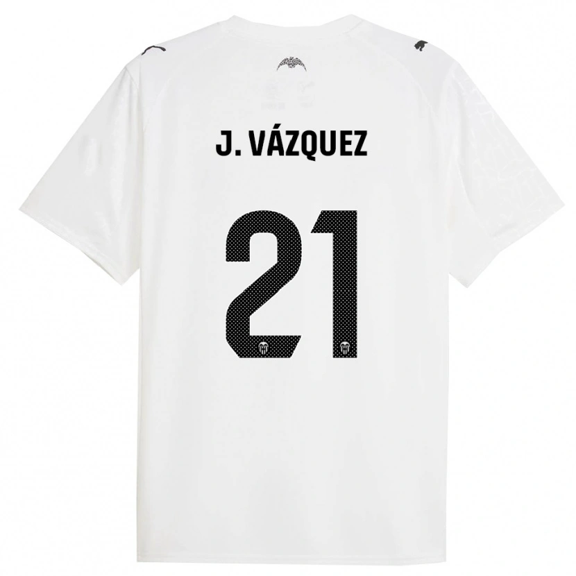Danxen Damen Jesús Vázquez #21 Weiß Schwarz Heimtrikot Trikot 2025/26 T-Shirt Schweiz