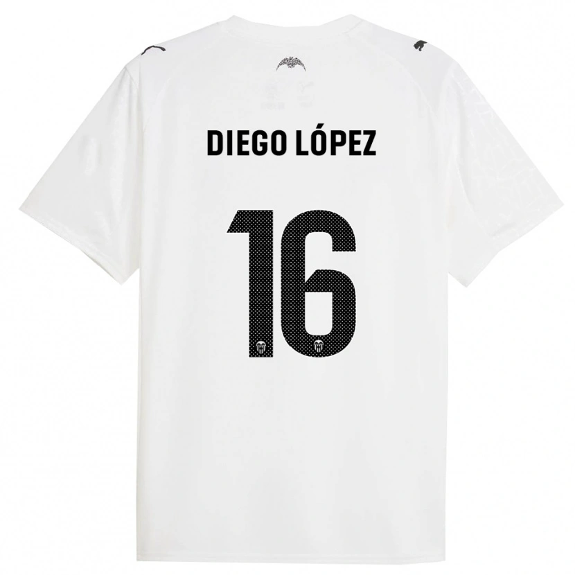 Danxen Damen Diego López #16 Weiß Schwarz Heimtrikot Trikot 2025/26 T-Shirt Schweiz