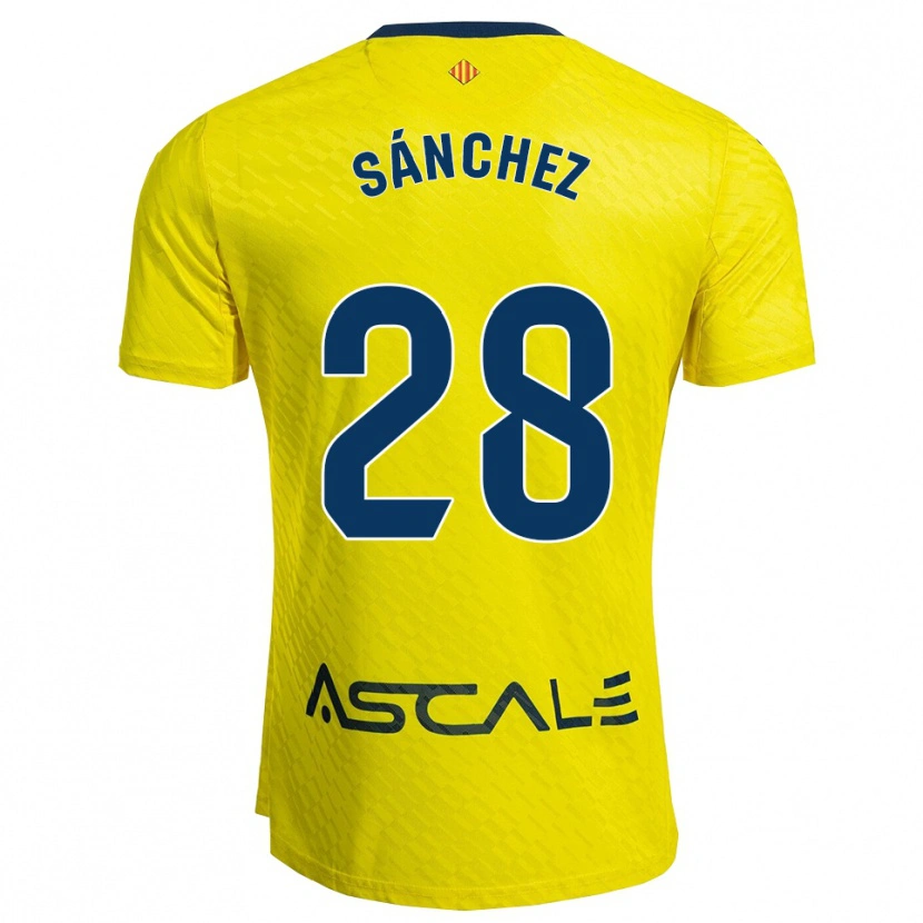Danxen Damen Joel Sánchez #28 Gelb Marine Heimtrikot Trikot 2025/26 T-Shirt Schweiz