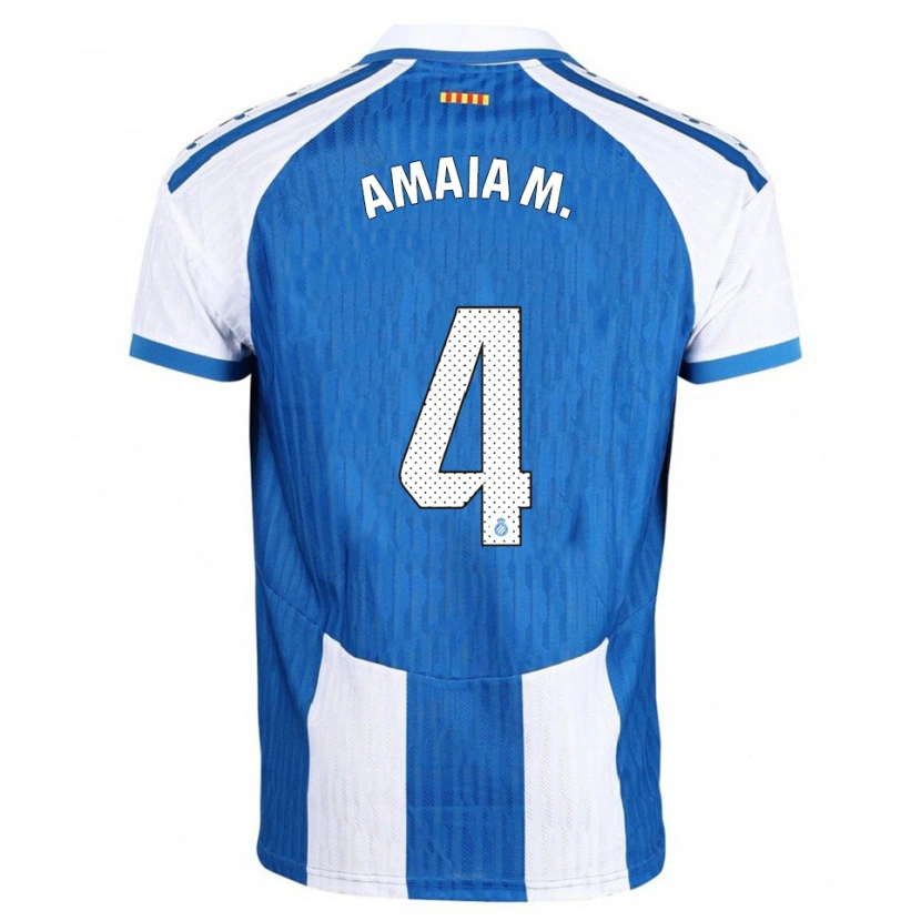 Danxen Damen Amaia Martínez De La Peña #4 Blau Weiß Heimtrikot Trikot 2025/26 T-Shirt Schweiz