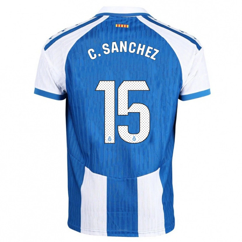 Danxen Damen Carlos Sánchez #15 Blau Weiß Heimtrikot Trikot 2025/26 T-Shirt Schweiz