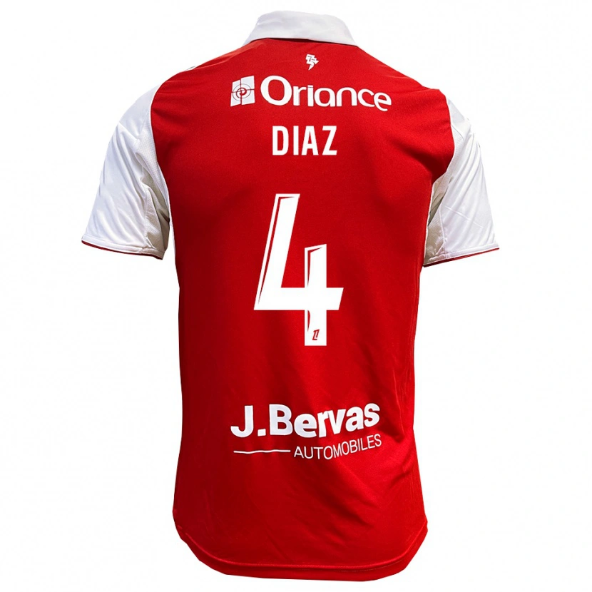 Danxen Damen Junior Diaz #4 Rot Weiß Heimtrikot Trikot 2025/26 T-Shirt Schweiz