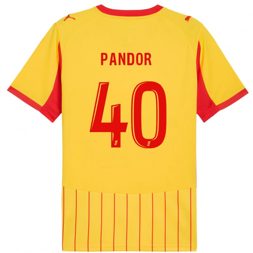 Danxen Damen Yannick Pandor #40 Gelb Rot Heimtrikot Trikot 2025/26 T-Shirt Schweiz