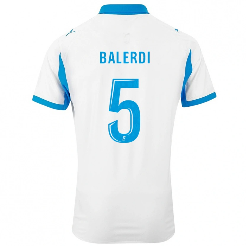 Danxen Damen Leonardo Balerdi #5 Weiß Himmelblau Heimtrikot Trikot 2025/26 T-Shirt Schweiz