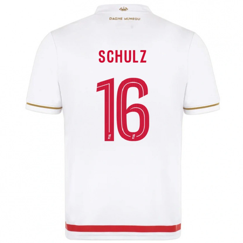 Danxen Damen Ethan Schulz #16 Rot Weiß Heimtrikot Trikot 2025/26 T-Shirt Schweiz