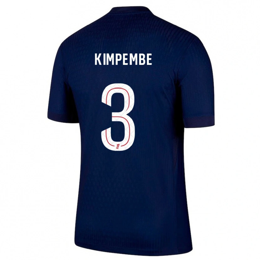 Danxen Damen Presnel Kimpembe #3 Marine Rot Heimtrikot Trikot 2025/26 T-Shirt Schweiz