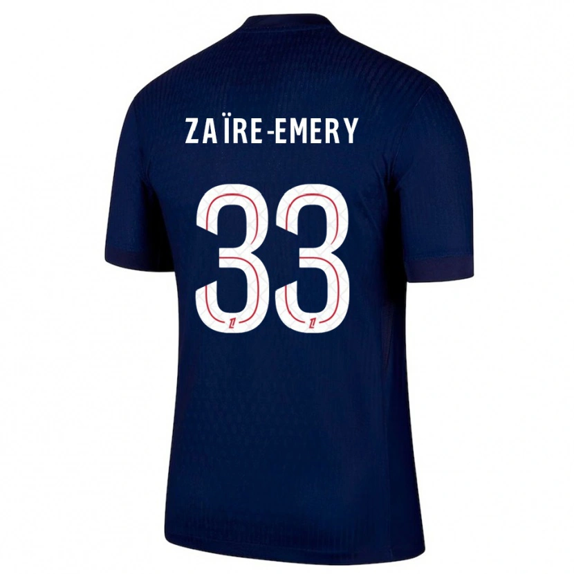 Danxen Damen Warren Zaïre-Emery #33 Marine Rot Heimtrikot Trikot 2025/26 T-Shirt Schweiz