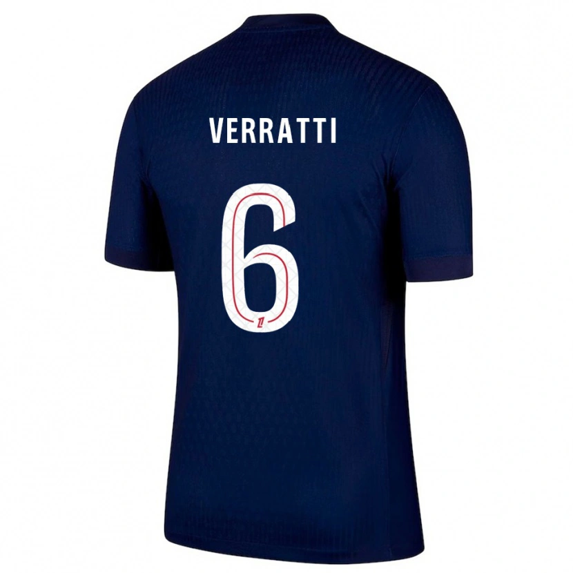 Danxen Damen Marco Verratti #6 Marine Rot Heimtrikot Trikot 2025/26 T-Shirt Schweiz