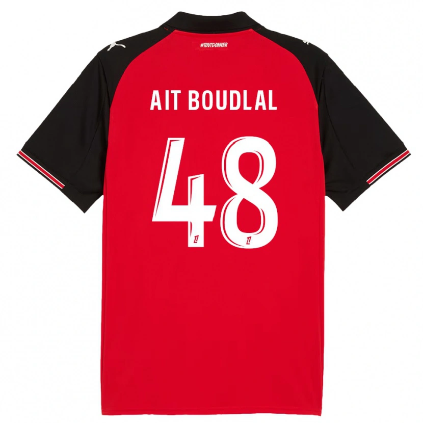 Danxen Damen Abdelhamid Ait Boudlal #48 Rot Schwarz Heimtrikot Trikot 2025/26 T-Shirt Schweiz