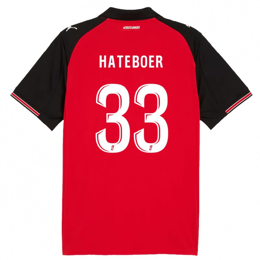 Danxen Damen Hans Hateboer #33 Rot Schwarz Heimtrikot Trikot 2025/26 T-Shirt Schweiz
