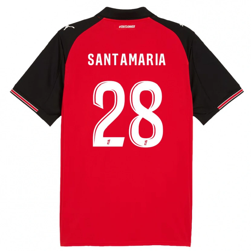 Danxen Damen Baptiste Santamaria #28 Rot Schwarz Heimtrikot Trikot 2025/26 T-Shirt Schweiz