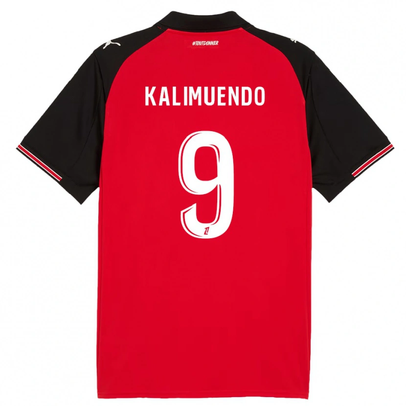 Danxen Damen Arnaud Kalimuendo #9 Rot Schwarz Heimtrikot Trikot 2025/26 T-Shirt Schweiz