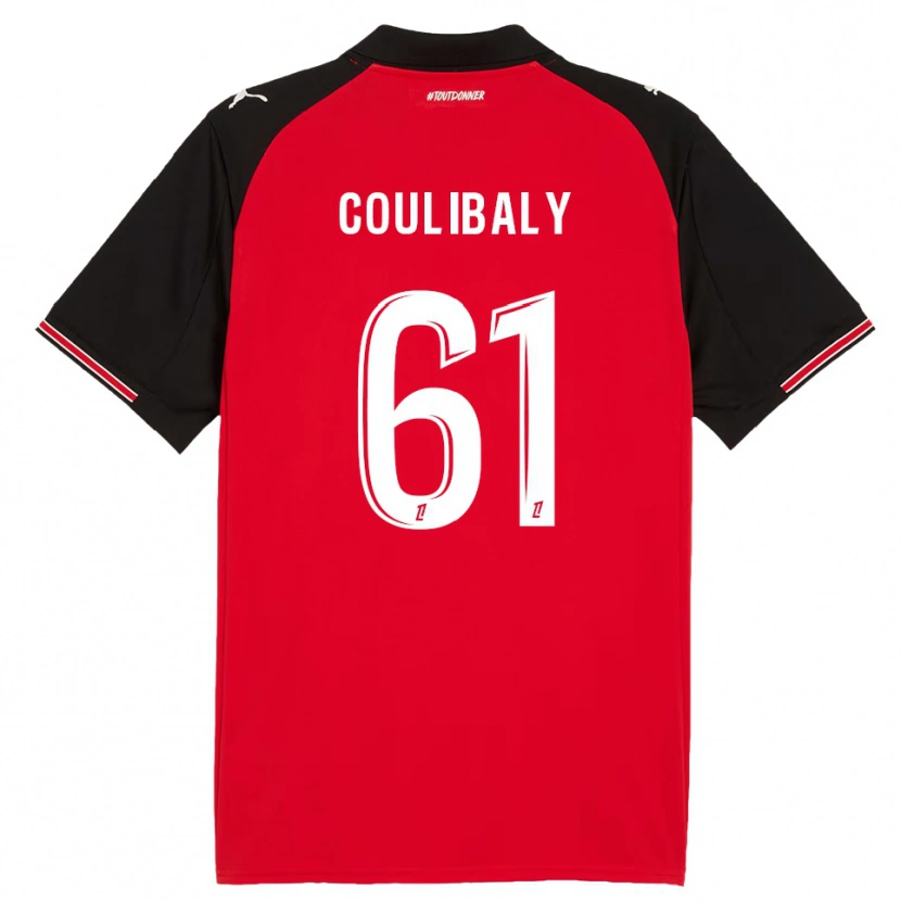 Danxen Damen Joël-Emmanuel Coulibaly #61 Rot Schwarz Heimtrikot Trikot 2025/26 T-Shirt Schweiz