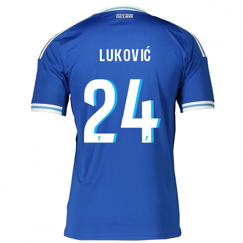 Danxen Damen Milos Lukovic #24 Blau Weiß Heimtrikot Trikot 2025/26 T-Shirt Schweiz
