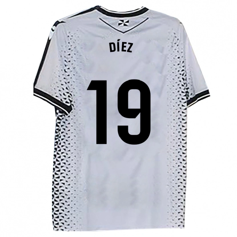 Danxen Damen Rubén Díez #19 Weiß Schwarz Heimtrikot Trikot 2025/26 T-Shirt Schweiz