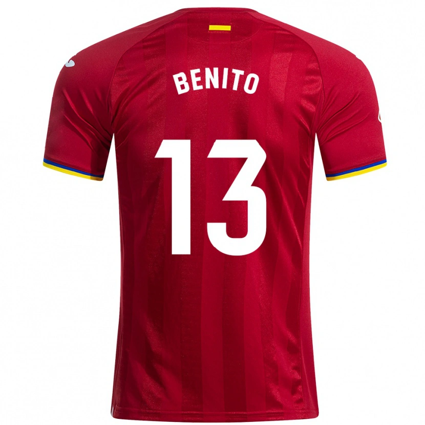Danxen Damen Jorge Benito #13 Rot Gelb Blau Auswärtstrikot Trikot 2025/26 T-Shirt Schweiz