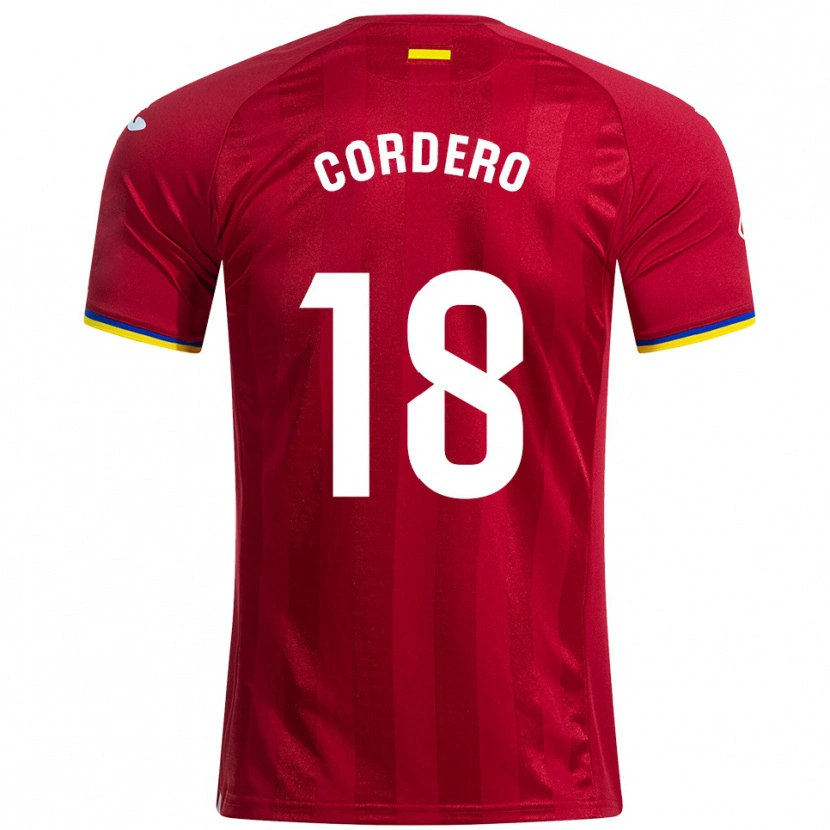 Danxen Damen Alberto Cordero #18 Rot Gelb Blau Auswärtstrikot Trikot 2025/26 T-Shirt Schweiz