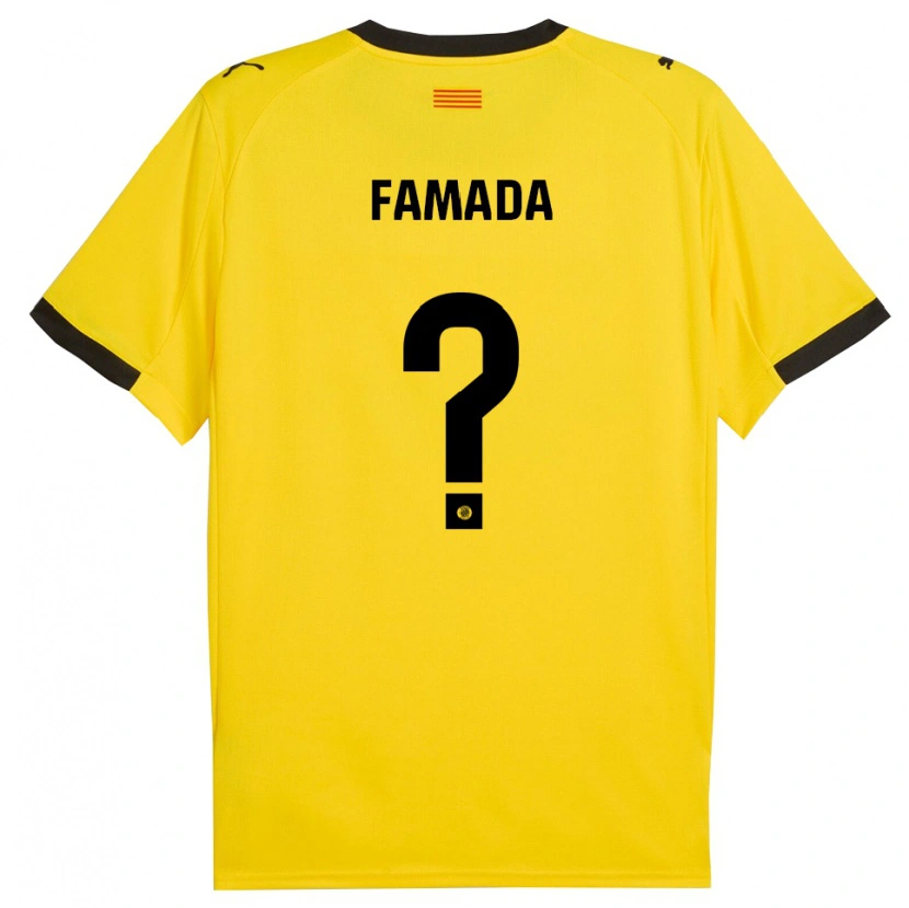 Danxen Damen Álex Famada #0 Gelb Schwarz Auswärtstrikot Trikot 2025/26 T-Shirt Schweiz